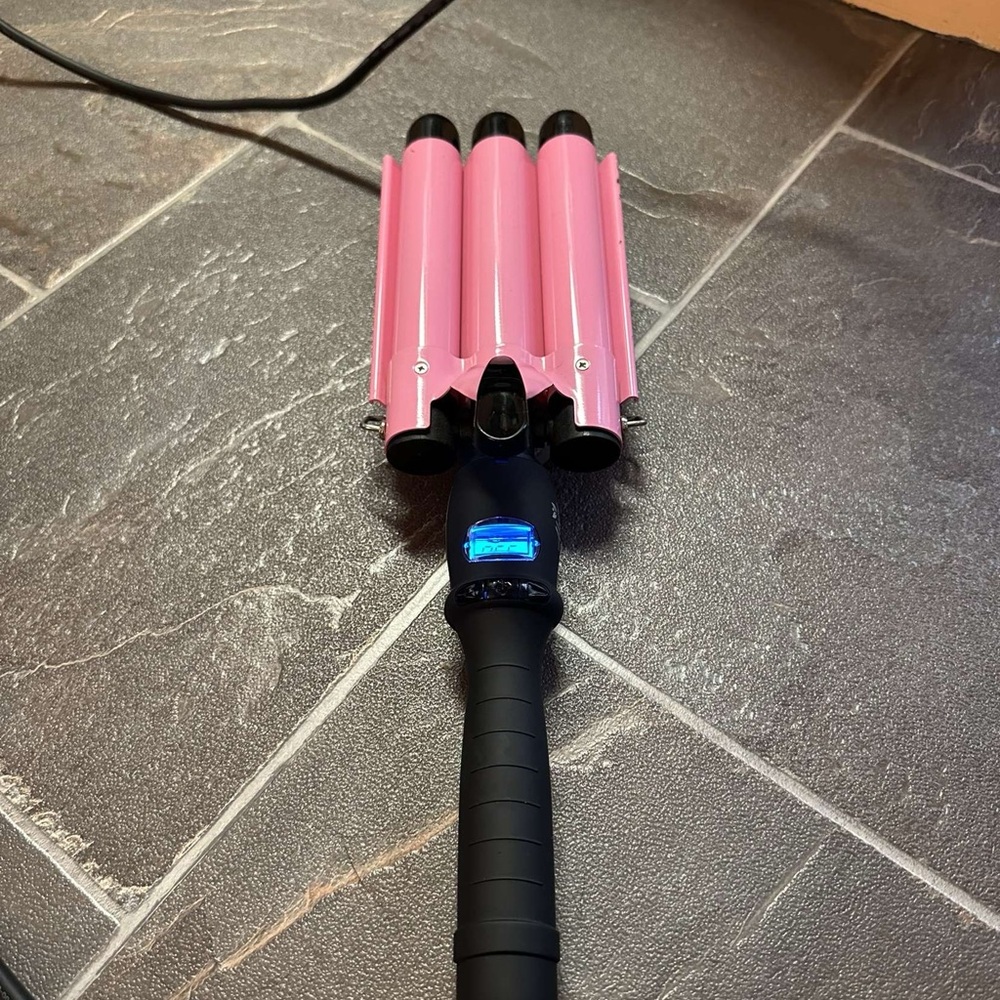 Pink Hair Waver Styling Tool